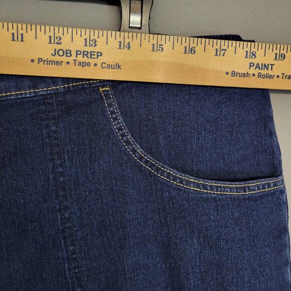 Just My Size Capri Pants Womens 2X Blue Denim Pull On Elastic Waist Stretch NWOT - Picture 10 of 14